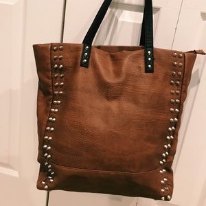 Free People Brown Leather Tote
